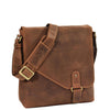 leather bag with an adjustable shoulder strap