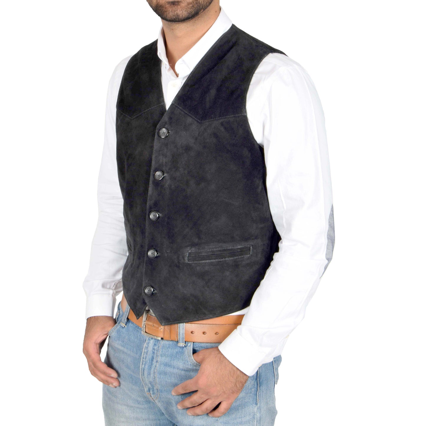 mens suede waistcoat