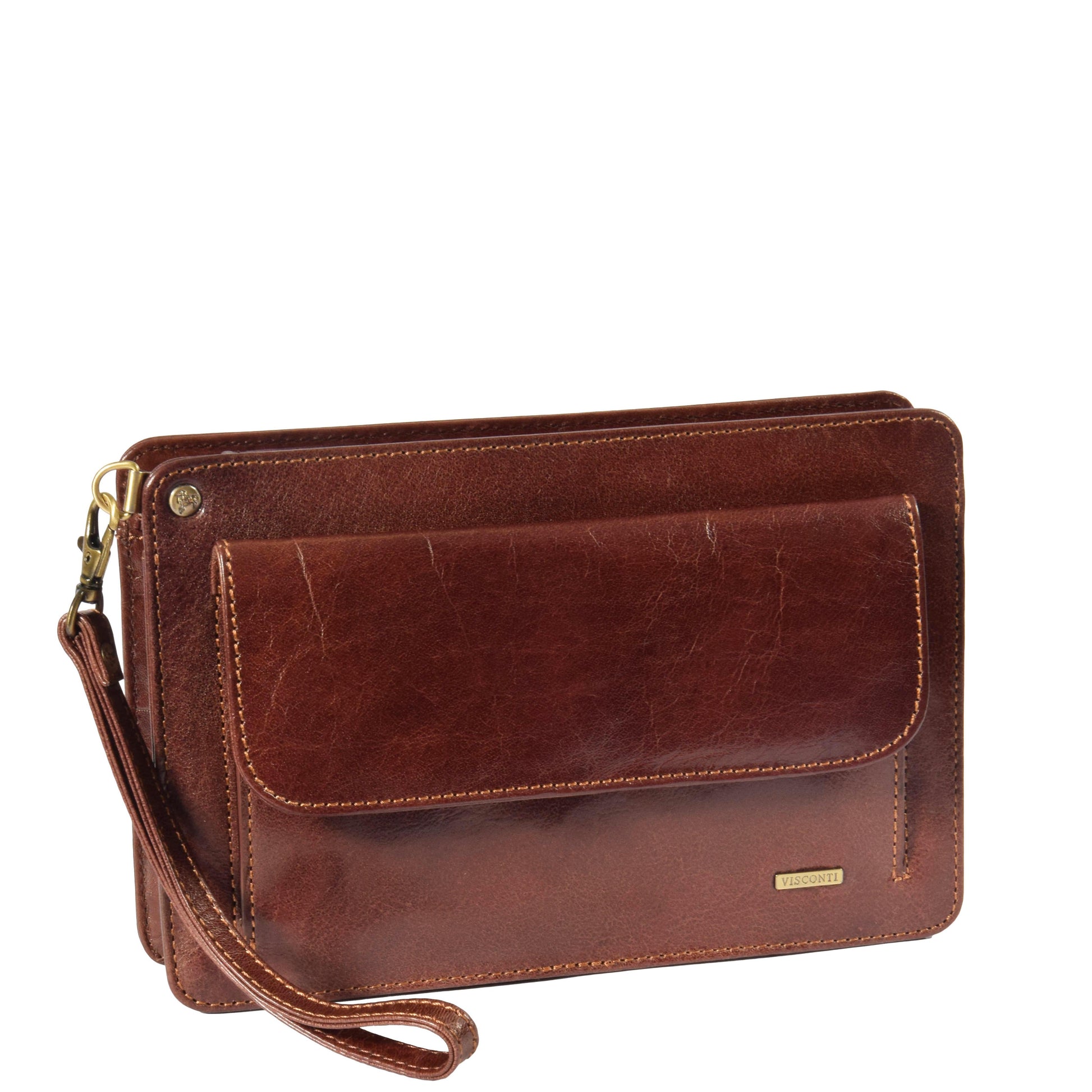 leather clutch bag