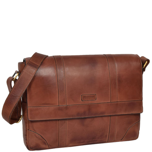 mens leather flap over bag