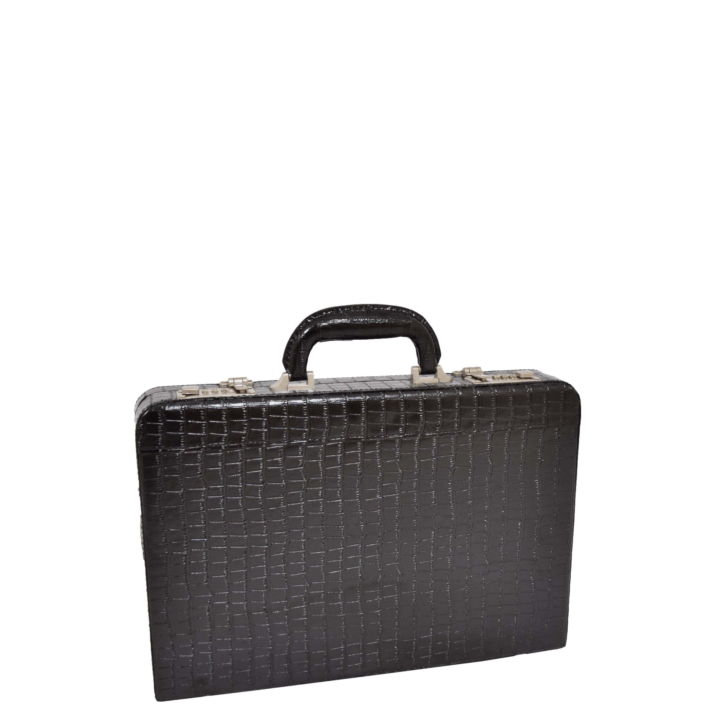 Vintage Small Round Hat Box Luggage Faux Alligator Skin -  UK