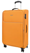 Four Wheel Lightweight Soft Suitcase Luggage TSA Lock HL22 Yellow large-1