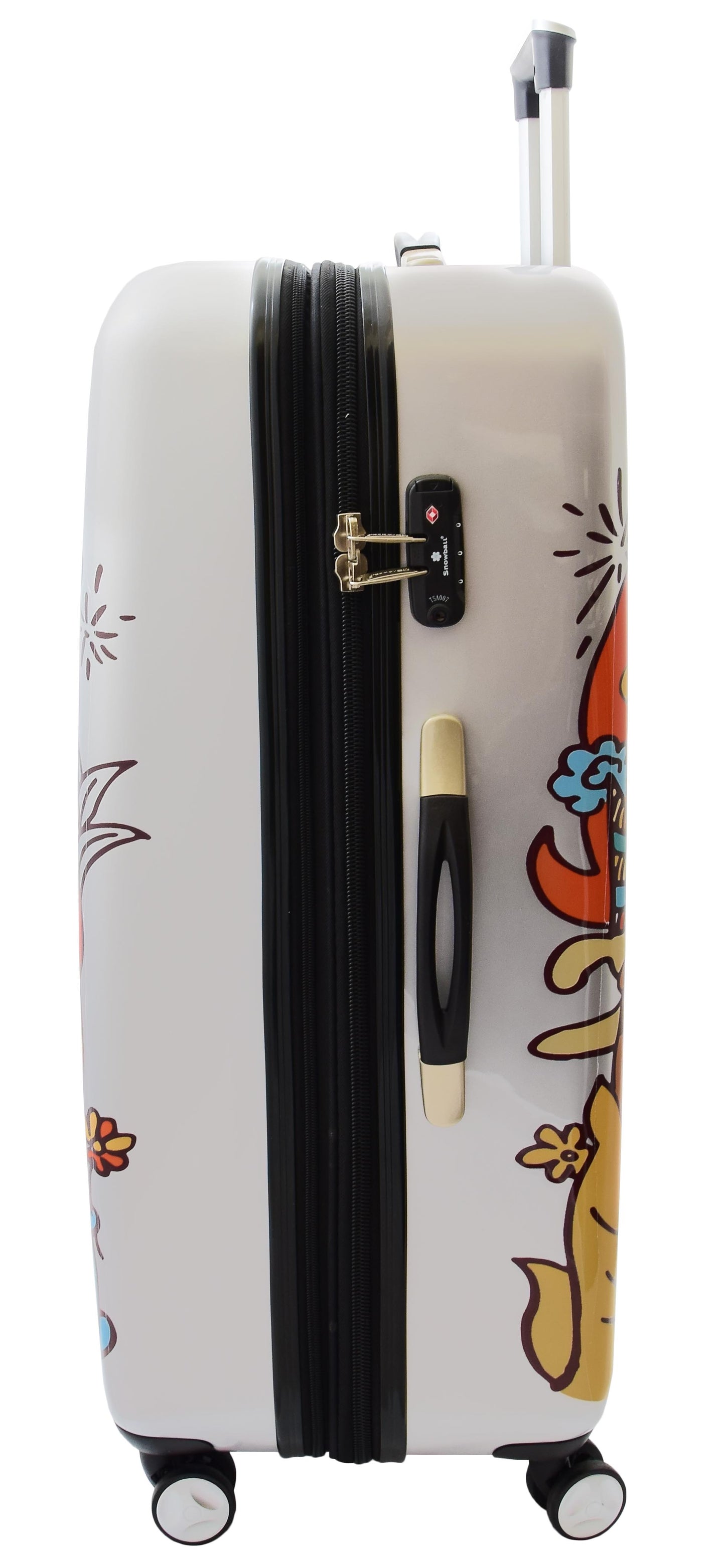 Four Wheel Suitcase Hard Shell Luggage Cartoon Print