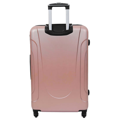 Hard Shell Four Wheel Expandable Luggage Digit Lock Sega Rose Gold Large 3