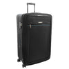 Four Wheel Suitcases Lightweight Soft Expandable Luggage Cosmic Black