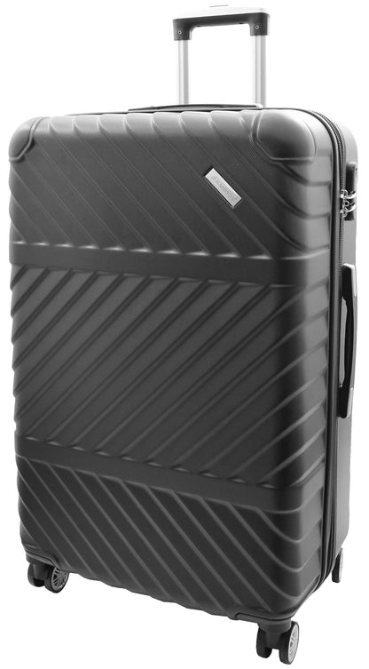 Hard Shell Four Wheel Luggage Digit Lock Cruise Black