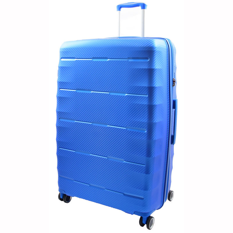 8 Wheeled Expandable ABS Luggage Miyazaki Blue 2