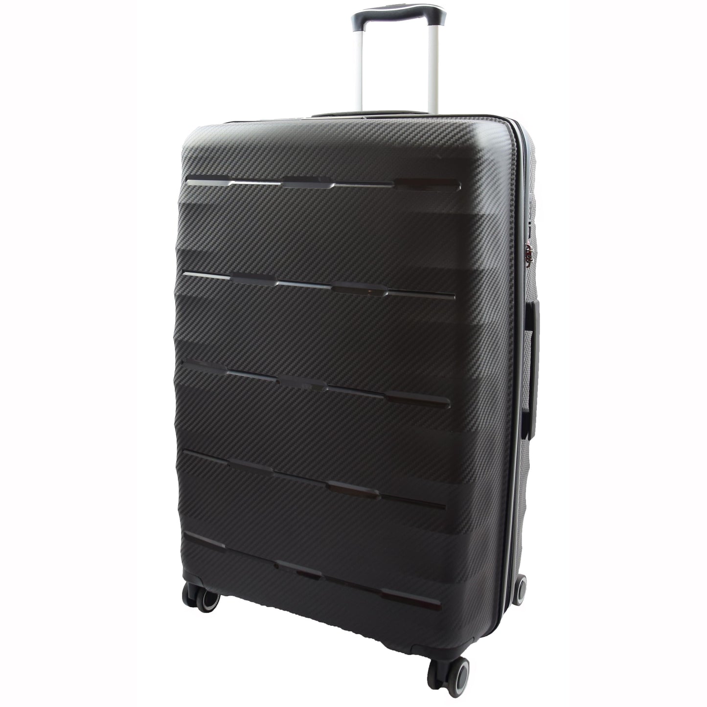 8 Wheeled Expandable ABS Luggage Miyazaki Black 2