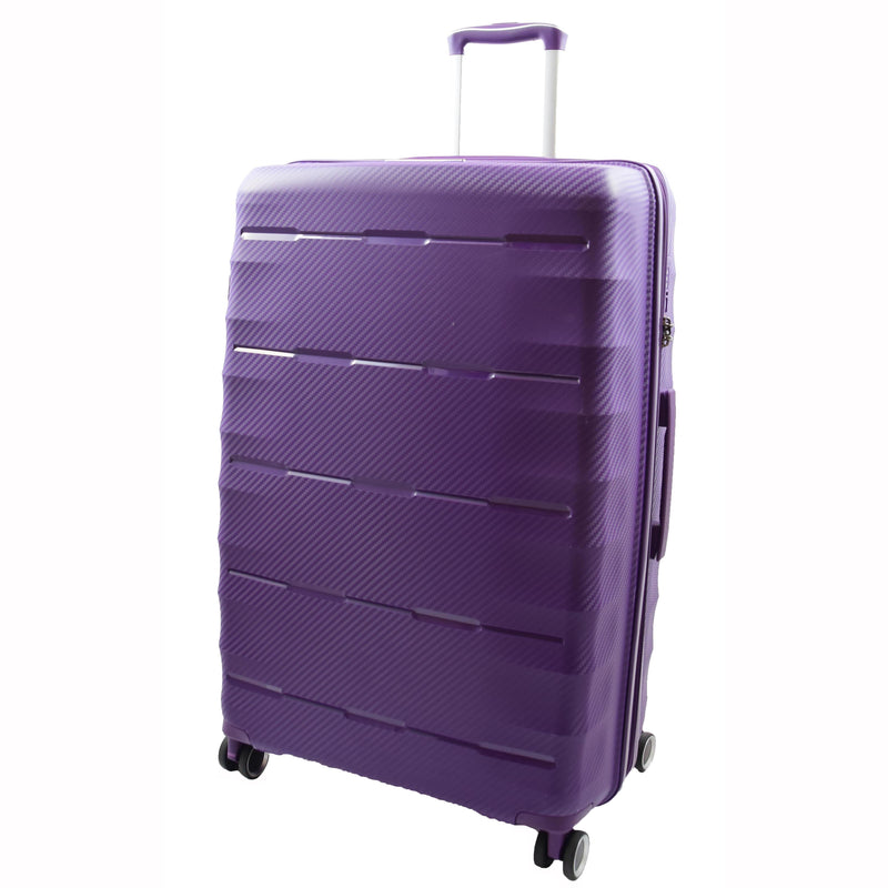 8 Wheeled Expandable ABS Luggage Miyazaki Purple 2
