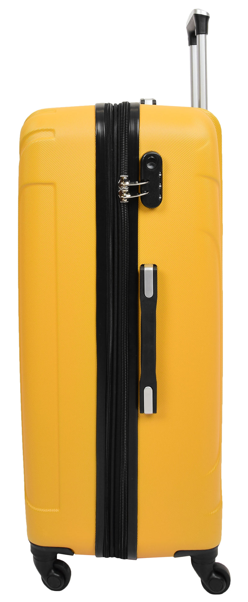 Hard Shell Four Wheel Expandable Luggage Digit Lock Sonic Yellow