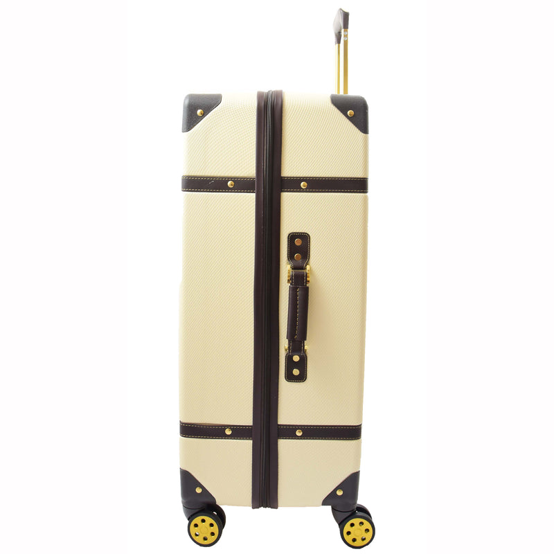 8 Wheel Spinner Travel Luggage’s London Cream 5