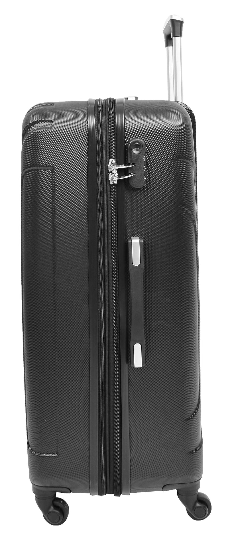 Hard Shell Four Wheel Expandable Luggage Digit Lock Sonic Black