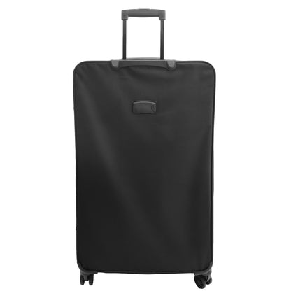 Four Wheel Suitcases Lightweight Soft Expandable Luggage Cosmic Black