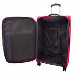 Four Wheel Lightweight Soft Suitcase Luggage TSA Lock HL22 Red