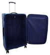 Four Wheel Suitcases Lightweight Soft Luggage TSA Lock Travel Bags Eclipse Blue large-3