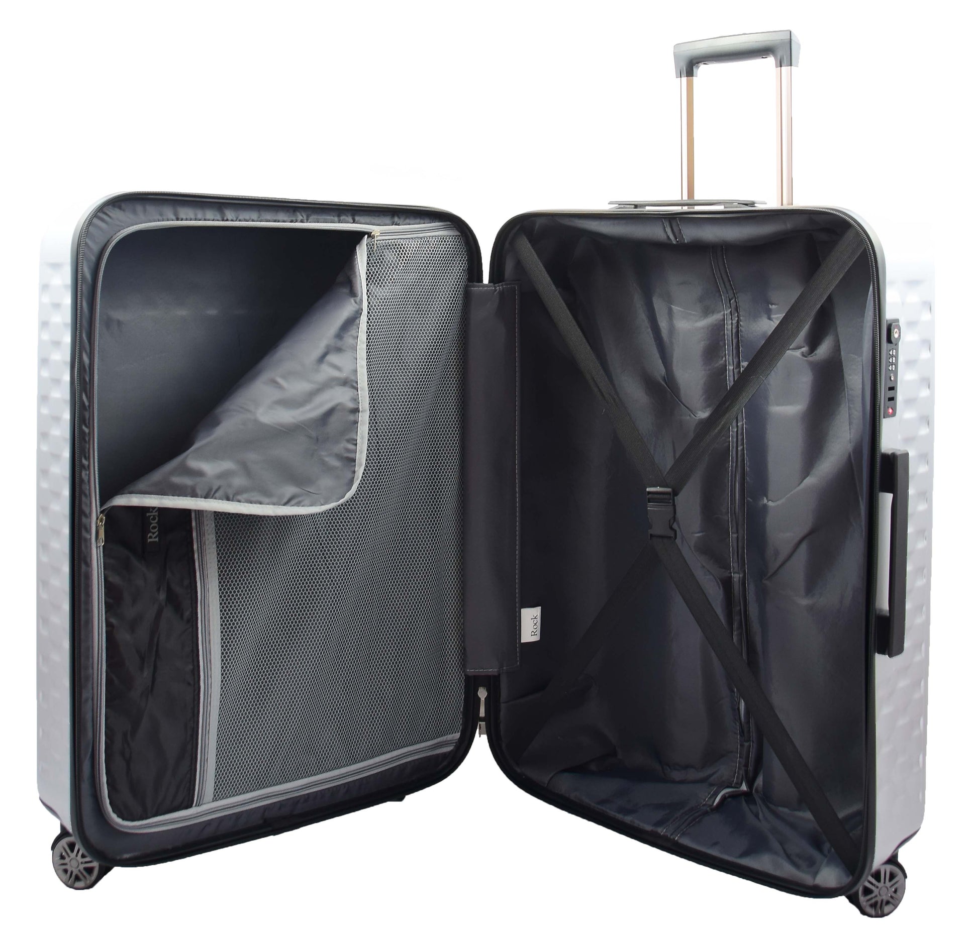 Travel Luggage 8 Wheel 360 Spinner Macau Silver 6