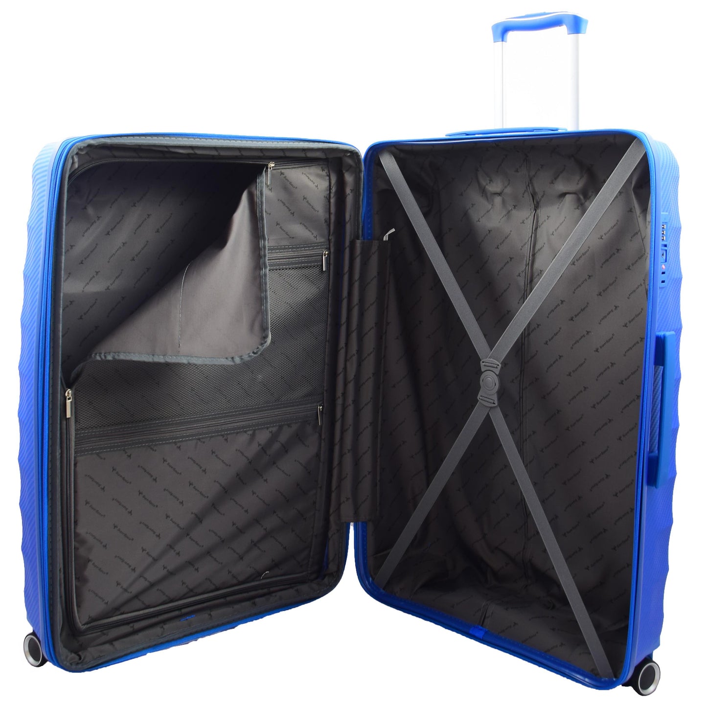 8 Wheeled Expandable ABS Luggage Miyazaki Blue 5