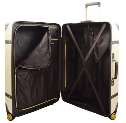 8 Wheel Spinner Travel Luggage’s London Cream 7