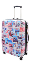 Four Wheel Suitcase Hard Shell Luggage Post Card Print