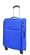 Four Wheel Lightweight Soft Suitcase Luggage TSA Lock HL22 Blue medium-1