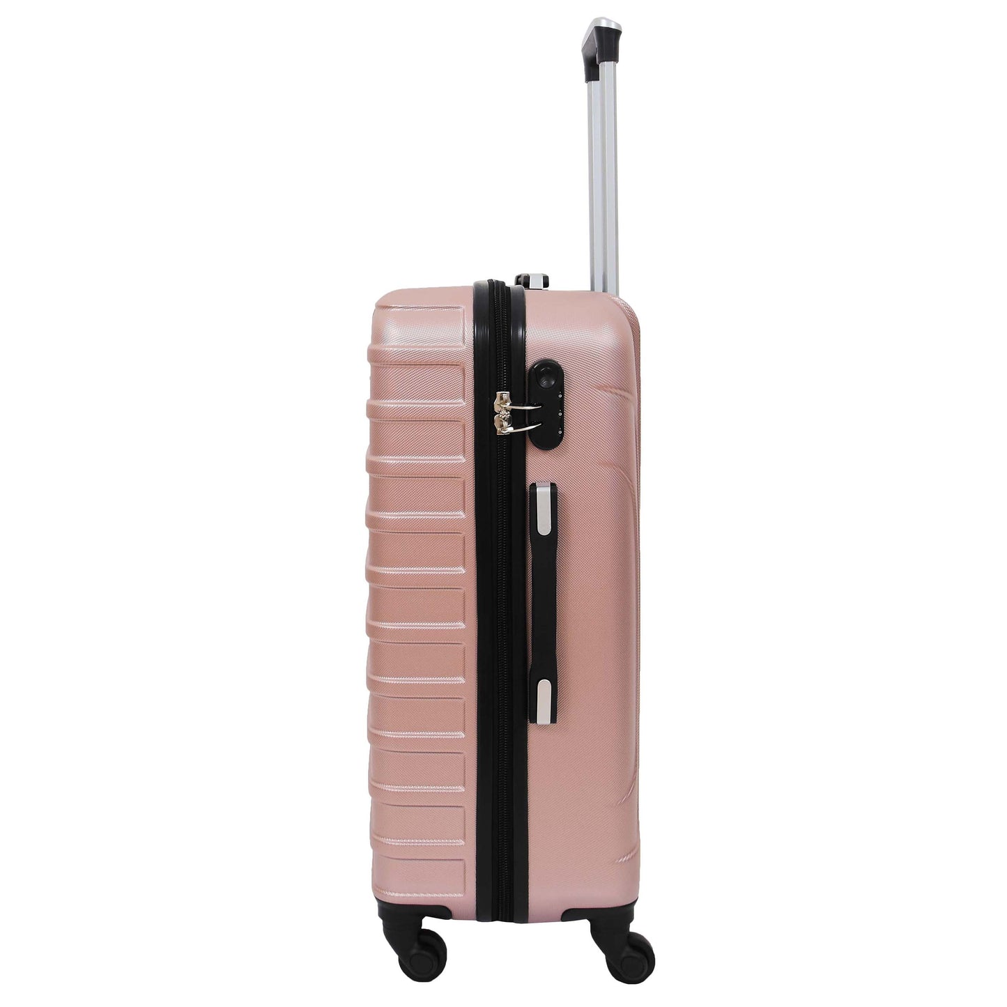 Hard Shell Four Wheel Expandable Luggage Digit Lock Sega Rose Gold Medium 2