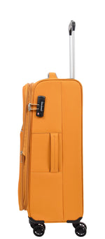 Four Wheel Lightweight Soft Suitcase Luggage TSA Lock HL22 Yellow medium-2