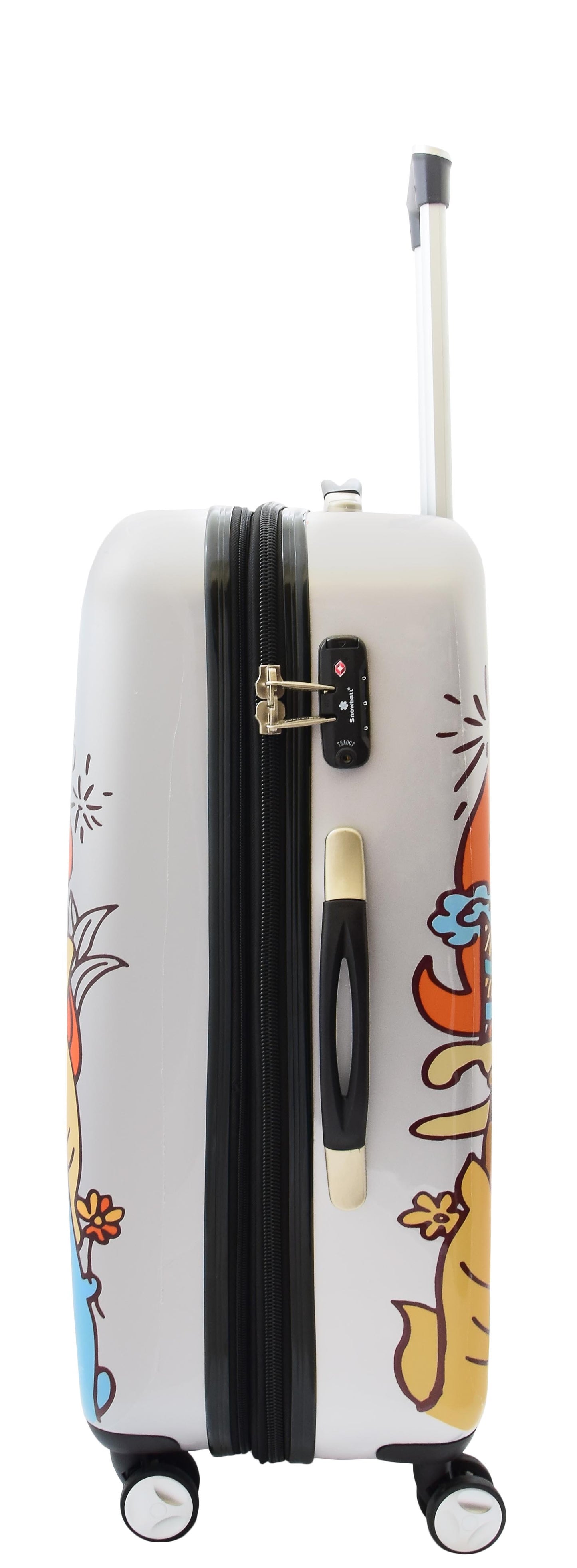 Four Wheel Suitcase Hard Shell Luggage Cartoon Print