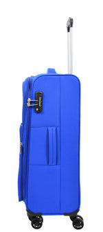 Four Wheel Lightweight Soft Suitcase Luggage TSA Lock HL22 Blue medium-2