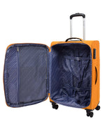 Four Wheel Lightweight Soft Suitcase Luggage TSA Lock HL22 Yellow medium-3