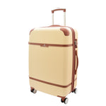 Hard Shell Retro Expandable Four Wheel Luggage Jupiter Milky