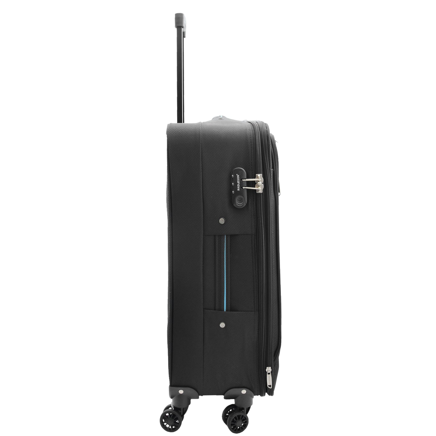 Four Wheel Suitcases Lightweight Soft Expandable Luggage Cosmic Black