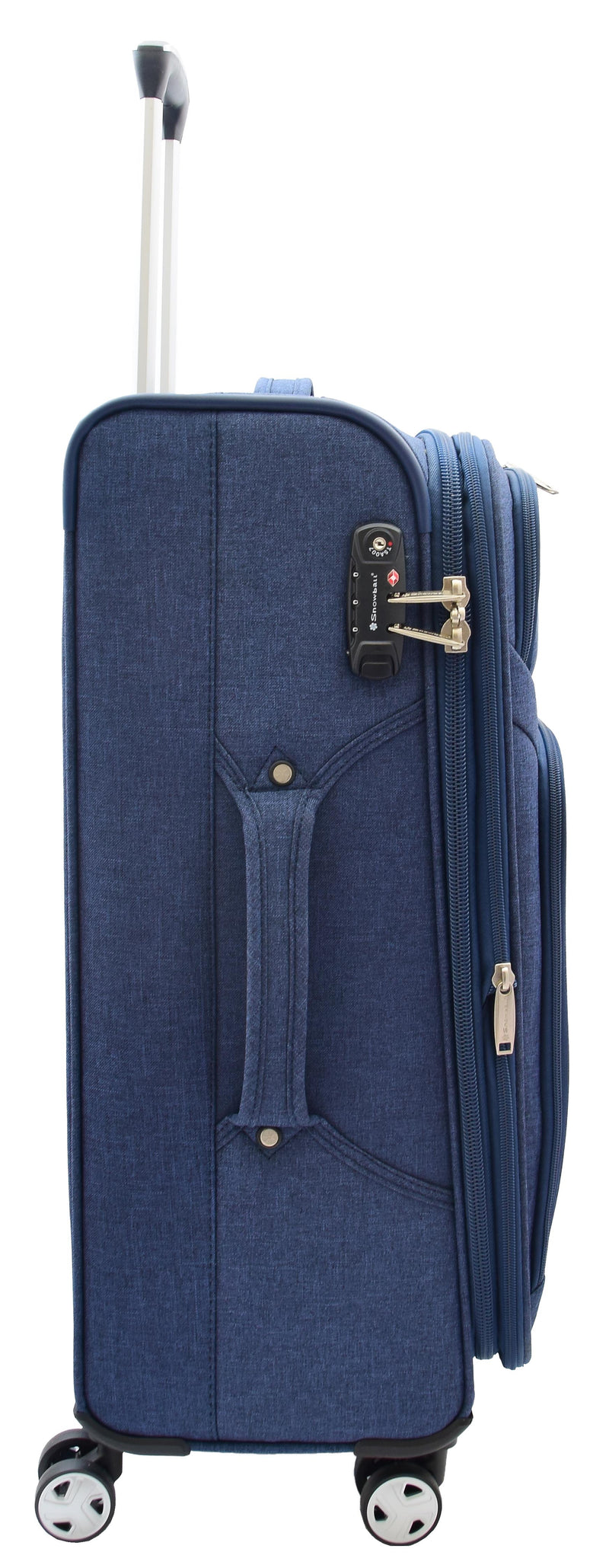 Four Wheel Suitcases Lightweight Soft Luggage TSA Lock Travel Bags Eclipse Blue medium-2