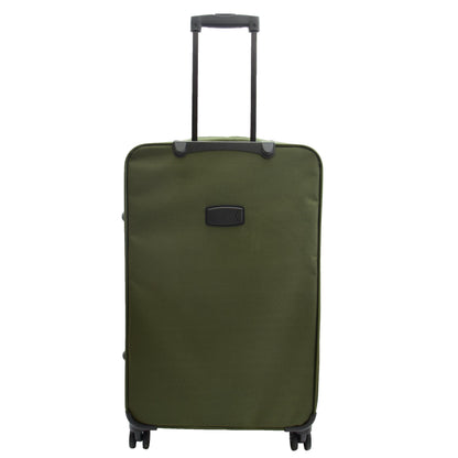 Four Wheel Suitcases Lightweight Soft Expandable Luggage Cosmic Green