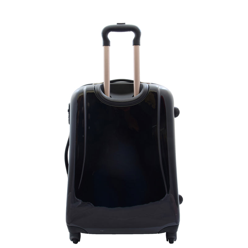 Four Wheels Big Heart Shape Printed Suitcase H820 White 9