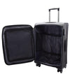Four Wheel Suitcase Luggage Soft Casing TSA Lock Neptune Black 7