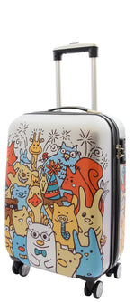Four Wheel Suitcase Hard Shell Luggage Cartoon Print