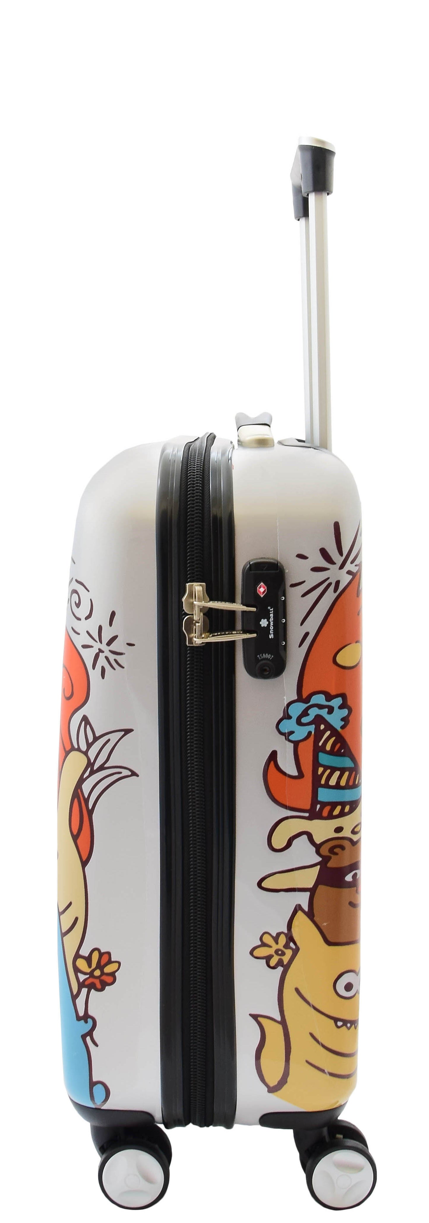 Four Wheel Suitcase Hard Shell Luggage Cartoon Print