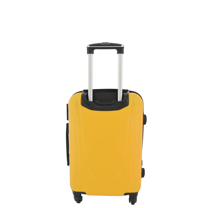 Cabin Size Hard Shell Four Wheel Lightweight Hand Luggage Sega Yellow