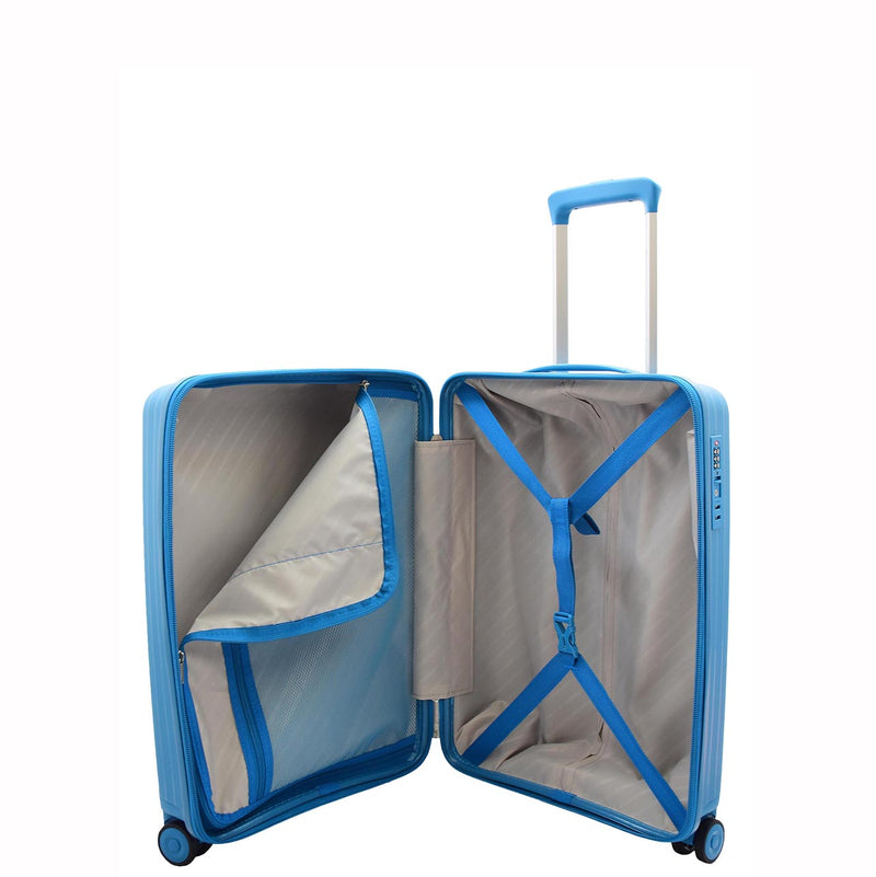 Cabin Size Suitcase Hard Shell Wheeled Luggage TOURER Blue 5