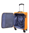 Four Wheel Lightweight Soft Suitcase Luggage TSA Lock HL22 Yellow cabin-3