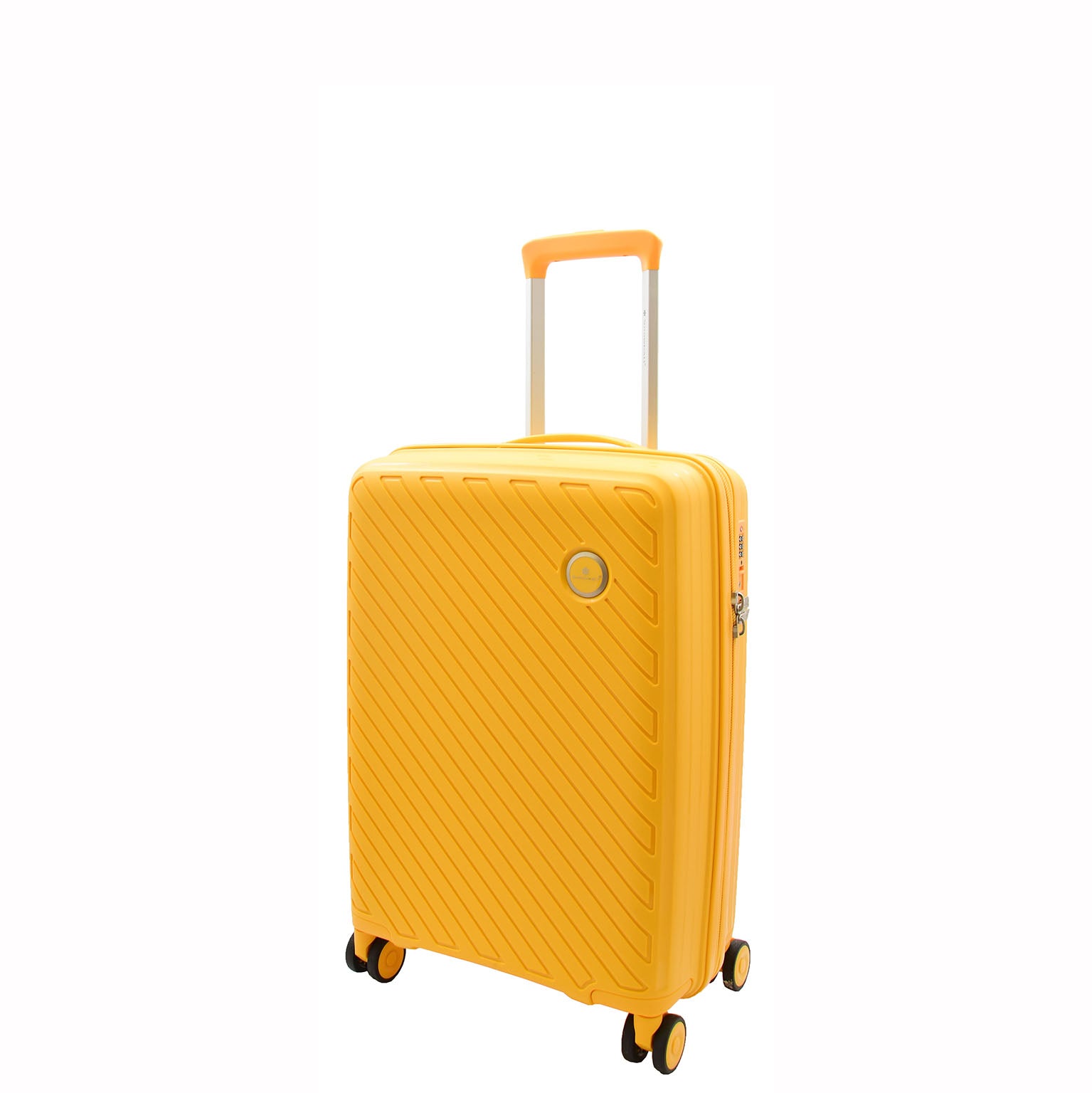 Cabin Size Suitcase Hard Shell Wheeled Luggage TOURER Yellow 1