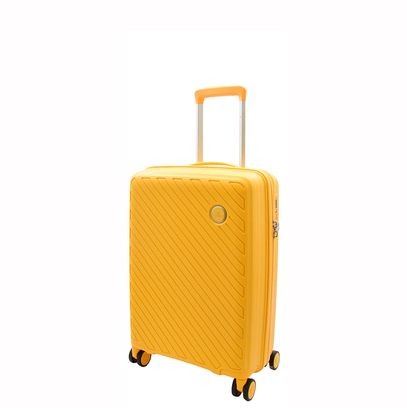 Cabin Size Suitcase Hard Shell Wheeled Luggage TOURER Yellow 1