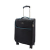 Cabin Size 4 Wheel  Hand Luggage Lightweight Soft Suitcase HL22 Black