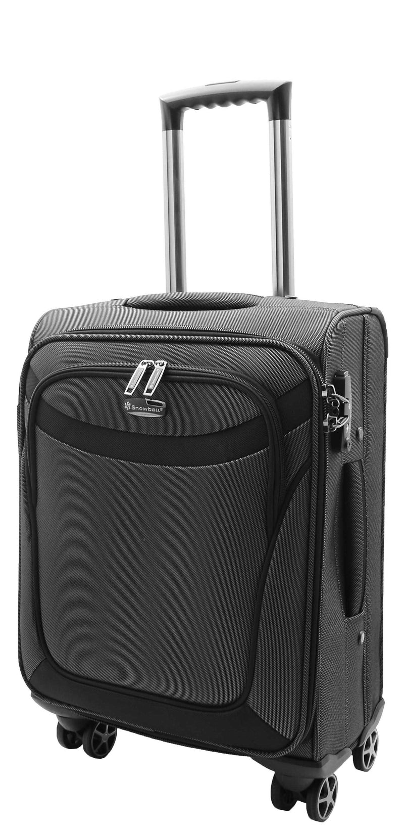 Four Wheel Suitcase Luggage Soft Casing TSA Lock Neptune Black 8
