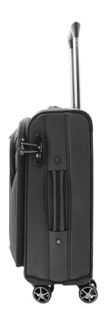 Four Wheel Suitcase Luggage Soft Casing TSA Lock Neptune Black 9