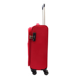 Cabin Size 4 Wheel  Hand Luggage Lightweight Soft Suitcase HL22 Red 3