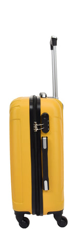 Hard Shell Four Wheel Expandable Luggage Digit Lock Sonic Yellow