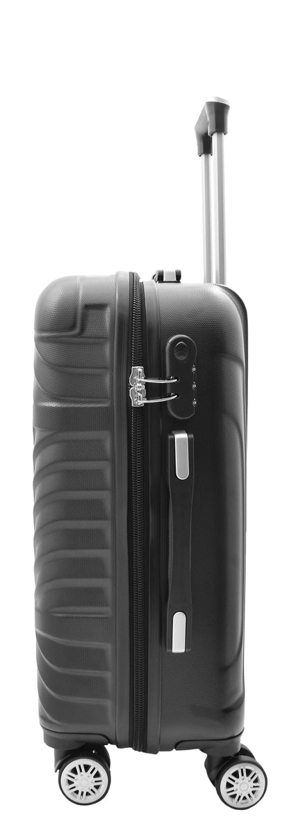 Hard Shell Four Wheel Luggage Digit Lock Cruise Black