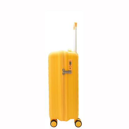 Cabin Size Suitcase Hard Shell Wheeled Luggage TOURER Yellow 3