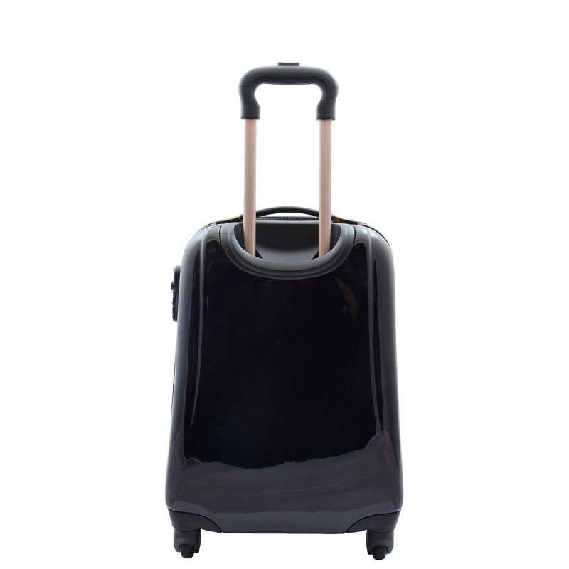 Four Wheels Big Heart Shape Printed Suitcase H820 White 14